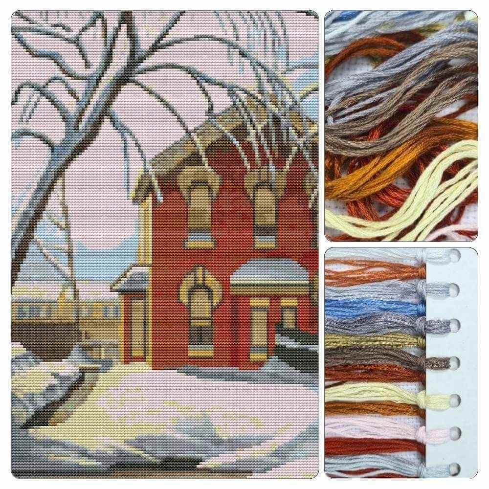 Red House Cross Stitch Kit