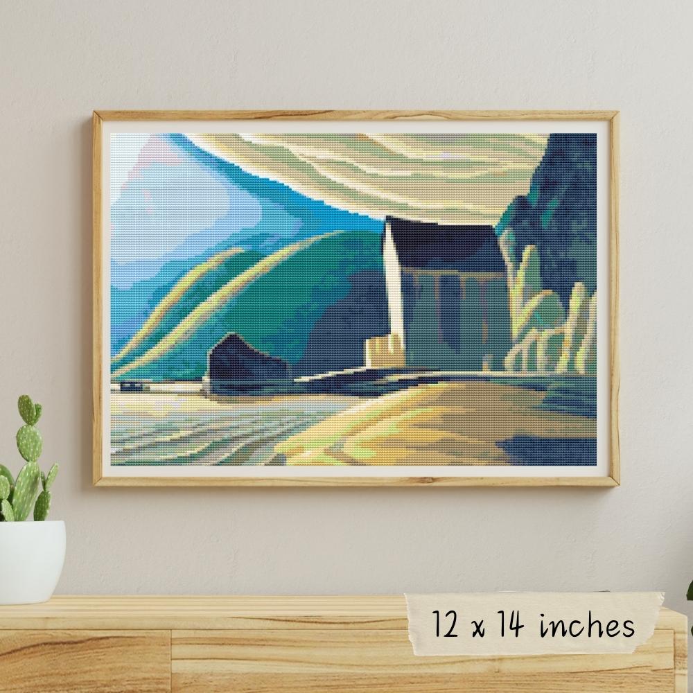 Ice House, Coldwell, Lake Superior Cross Stitch Pattern