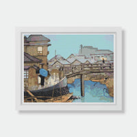 Ryoshimashi Cross Stitch Kit - Premium Cross Stitch Kit - Kawase Hasui