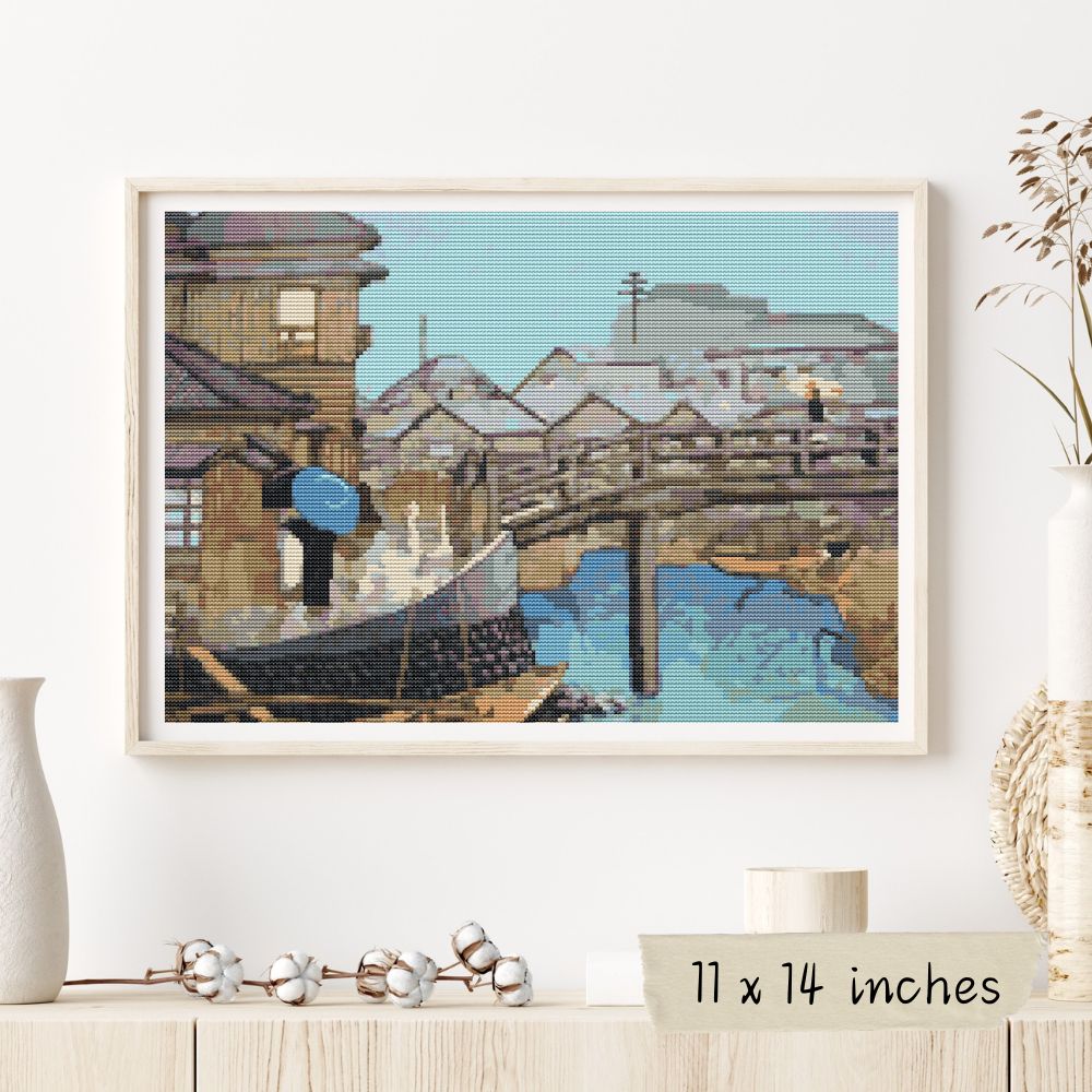 Ryoshimashi Cross Stitch Kit | Kawase Hasui