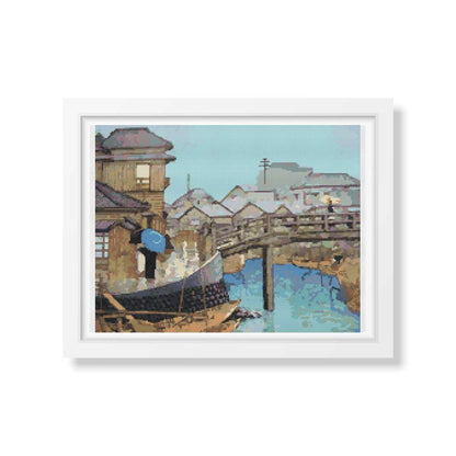 Ryoshimashi Cross Stitch Kit | Kawase Hasui