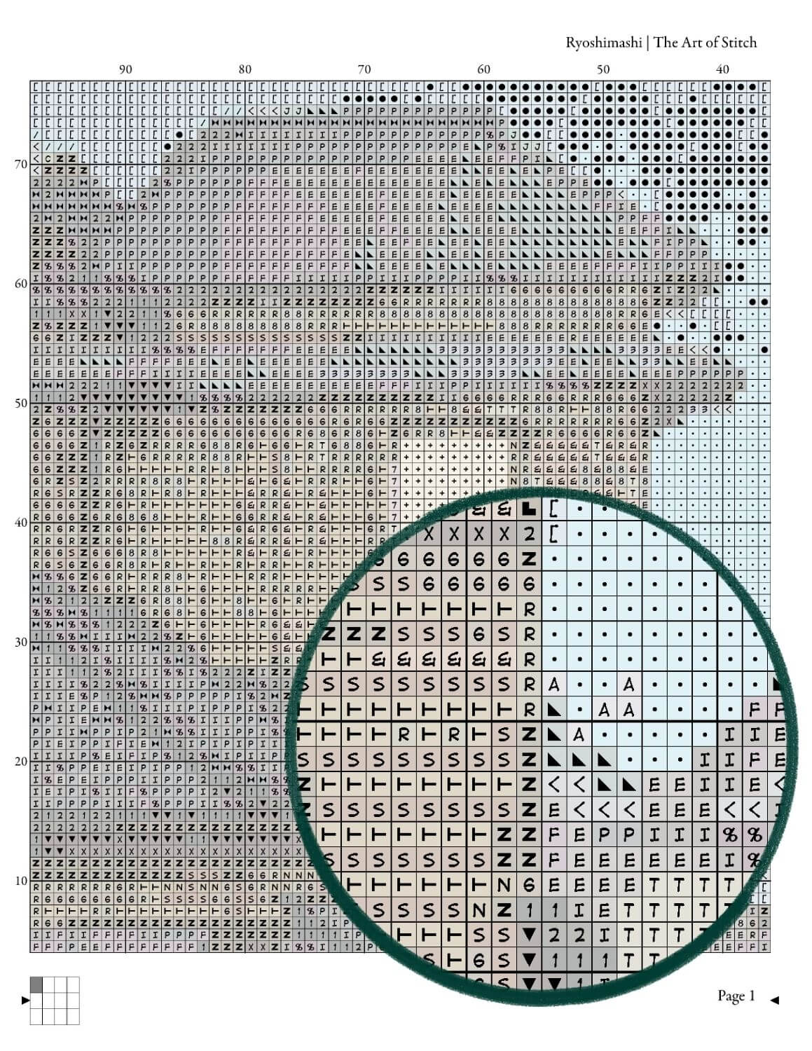 Ryoshimashi Cross Stitch Pattern - Premium Cross Stitch Pattern - Kawase Hasui