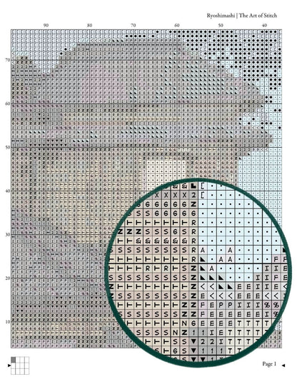 Ryoshimashi Cross Stitch Pattern - Premium Cross Stitch Pattern - Kawase Hasui