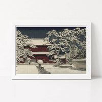 Zojoji Temple in Snow Cross Stitch Kit - Premium Cross Stitch Kit - Kawase Hasui
