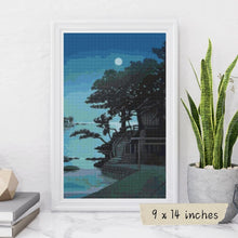 Konjikido in Snow, Hiraizumi Cross Stitch Pattern