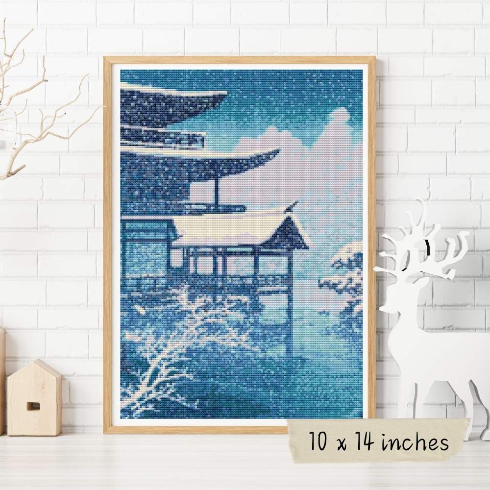 Snow on Lake Cross Stitch Kit