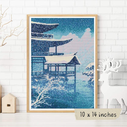 Snow on Lake Cross Stitch Kit