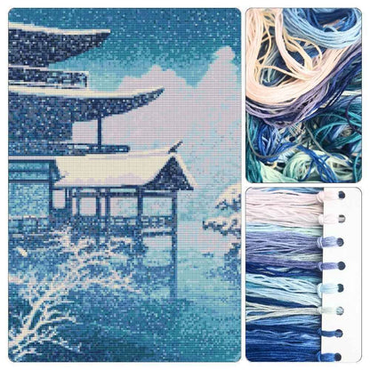 Snow on Lake Cross Stitch Kit