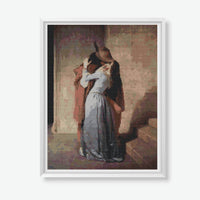A Kiss Cross Stitch Kit - Premium Cross Stitch Kit - Francesco Hayez