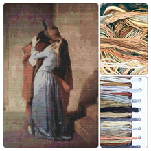 A Kiss Cross Stitch Kit - Premium Cross Stitch Kit - Francesco Hayez