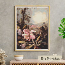 Orchids and Passion Flowers Cross Stitch Kit | Martin Johnson Heade