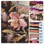 Orchids and Passion Flowers Cross Stitch Kit