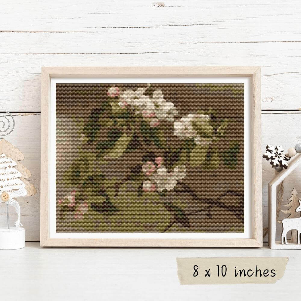 Hummingbird And Apple Blossoms Cross Stitch Kit