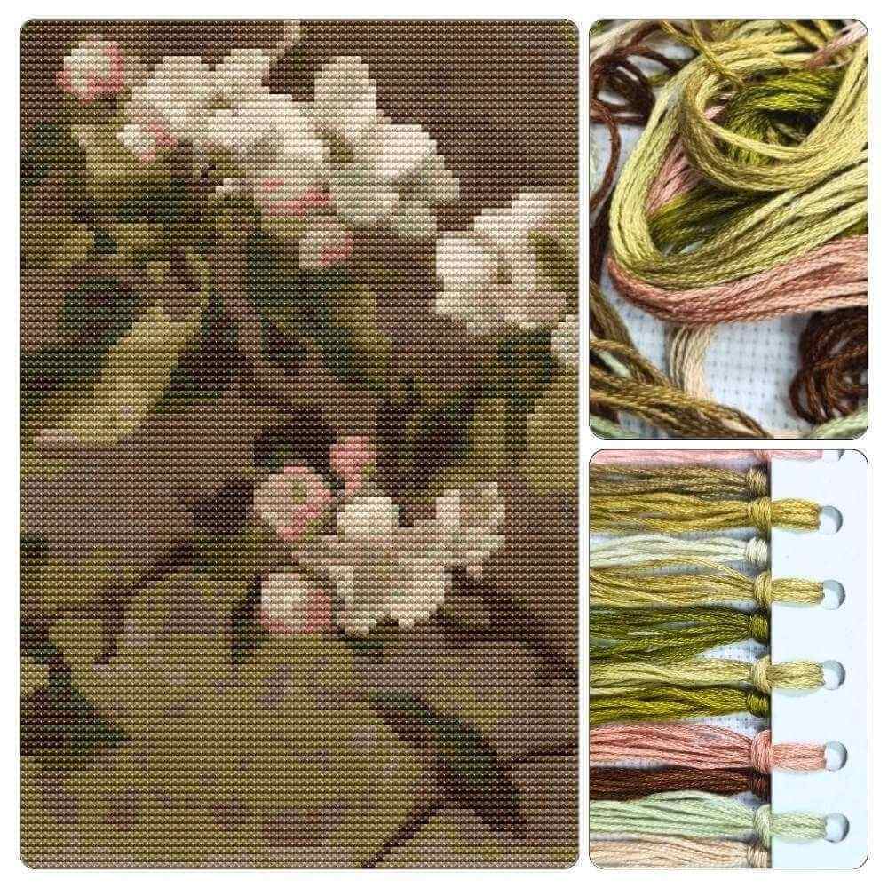 Hummingbird And Apple Blossoms Cross Stitch Kit