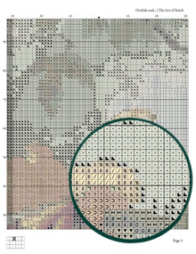 Orchids and Hummingbird Cross Stitch Pattern