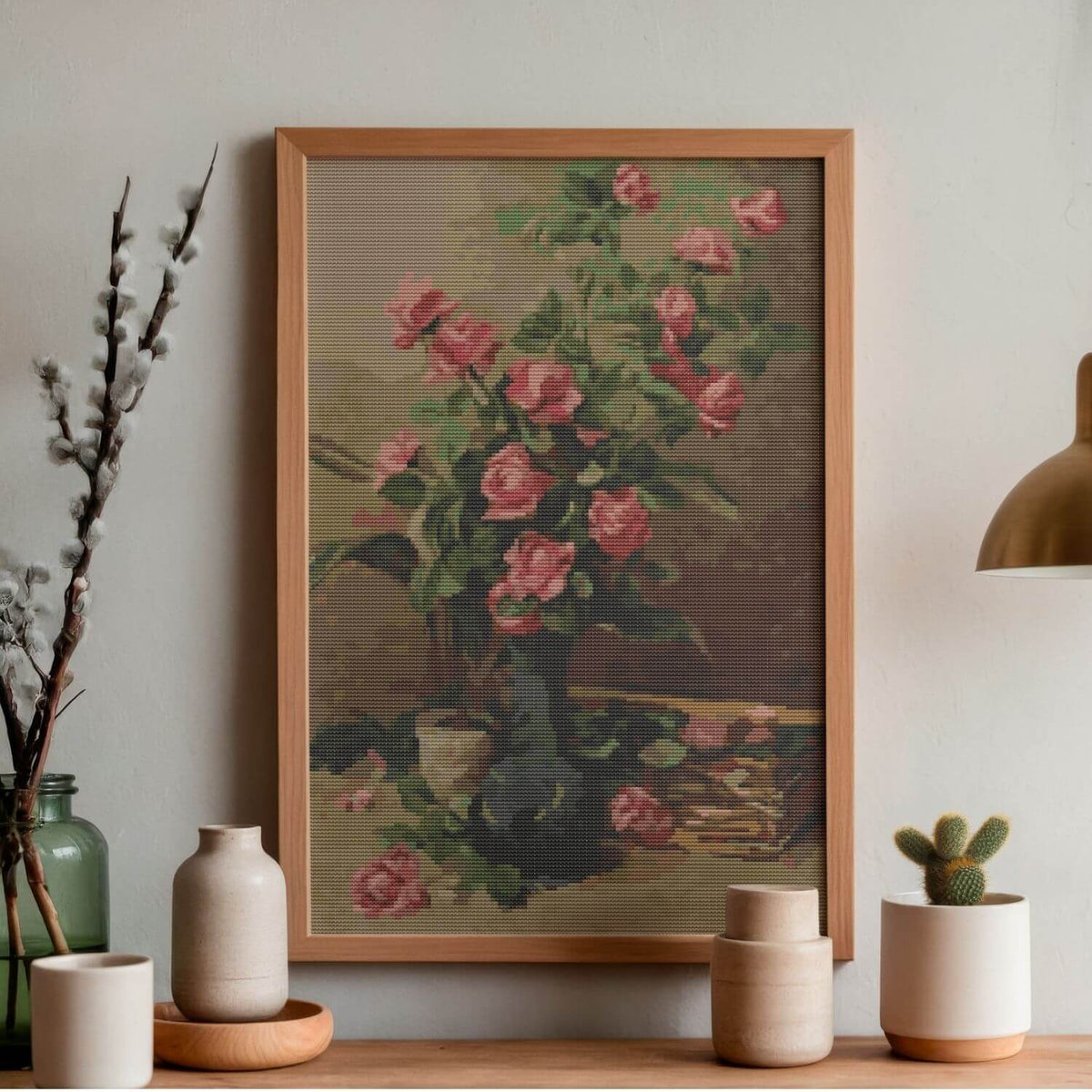Roses Cross Stitch Pattern - Premium Cross Stitch Pattern - Martin Johnson Heade