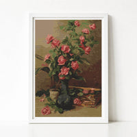Roses Cross Stitch Kit - Premium Cross Stitch Kit - Martin Johnson Heade