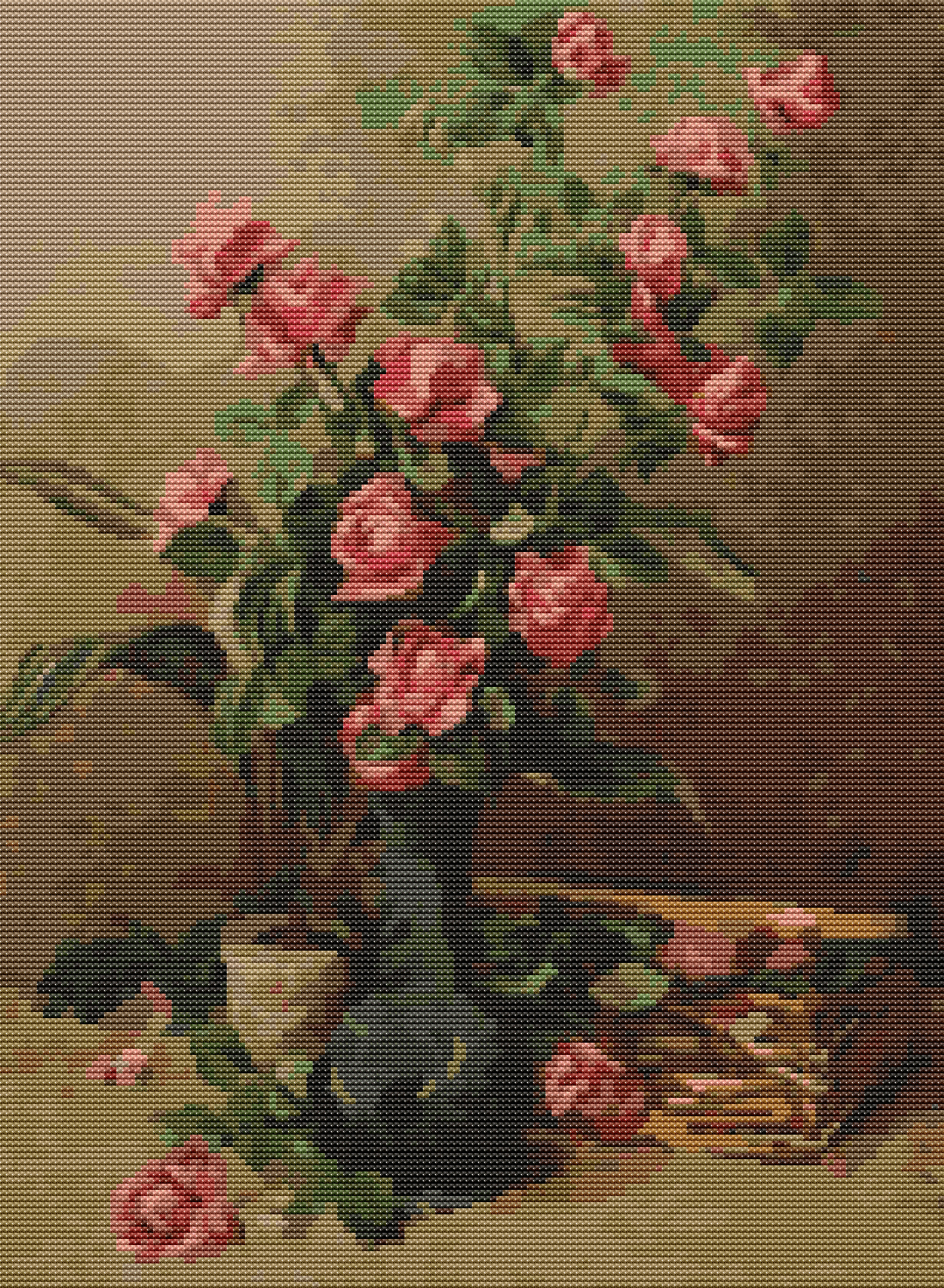 Roses Cross Stitch Kit | Martin Johnson Heade