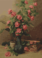 Roses Cross Stitch Pattern by Martin Johnson Heade