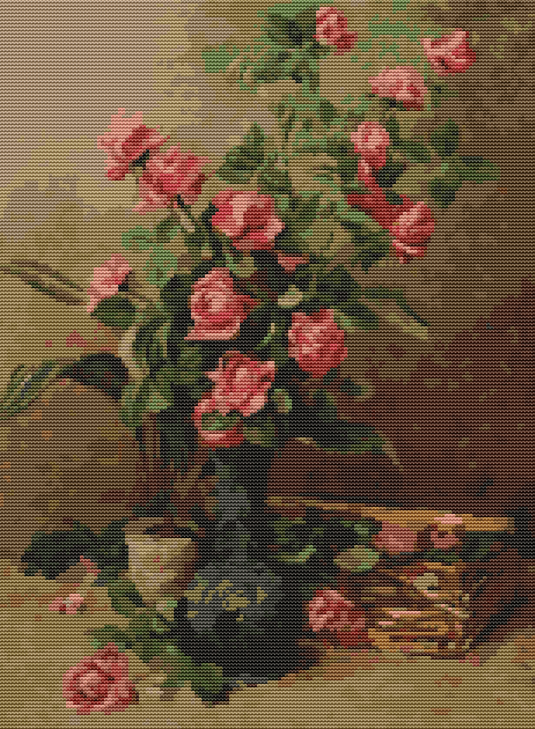 Roses Cross Stitch Kit | Martin Johnson Heade