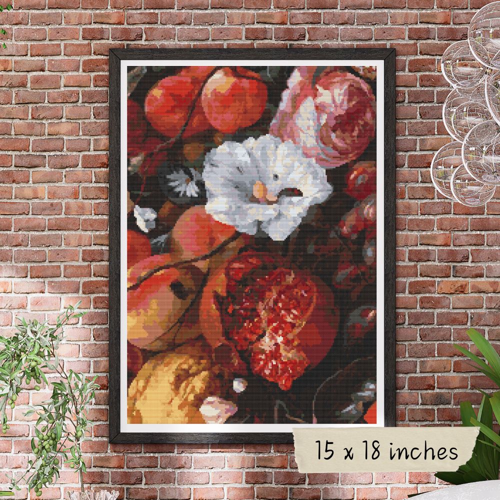 Festoon of Fruit and Flowers Cross Stitch Kit | Jan Davidsz. de Heem