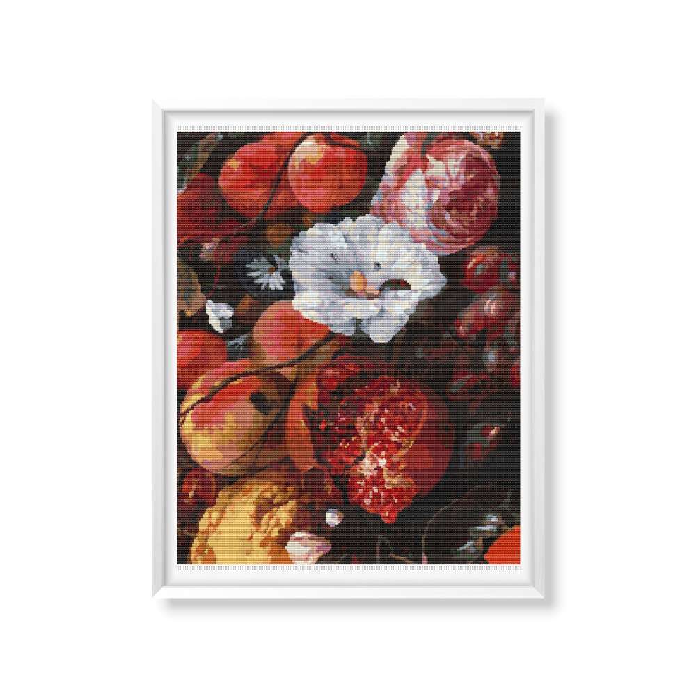 Festoon of Fruit and Flowers Cross Stitch Kit | Jan Davidsz. de Heem