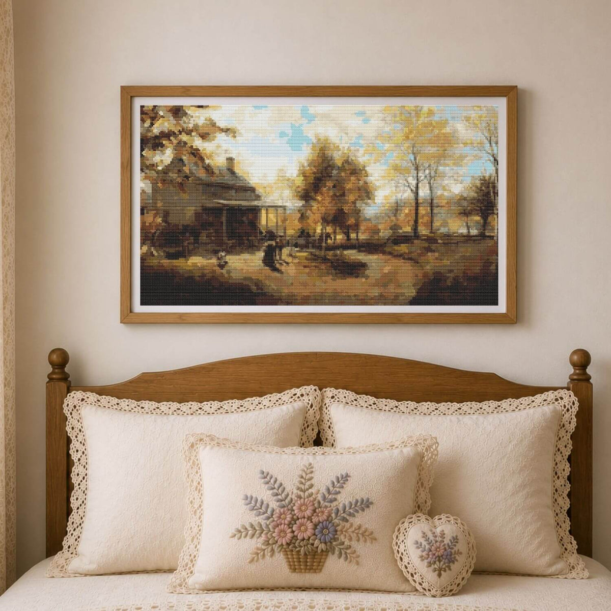An October Day Cross Stitch Pattern - Premium Cross Stitch Pattern - Edward Lamson Henry