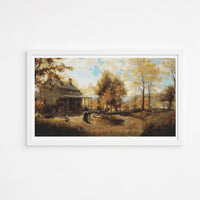 An October Day Cross Stitch Kit - Premium Cross Stitch Kit - Edward Lamson Henry