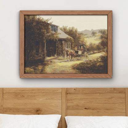 Unexpected Visitors Cross Stitch Pattern - Premium Cross Stitch Pattern - Edward Lamson Henry