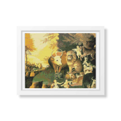 Peaceable Kingdom Cross Stitch Pattern | Edward Hicks