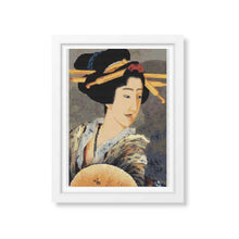 Portrait of A Woman Holding a Fan Cross Stitch Kit | Katsushika Hokusai