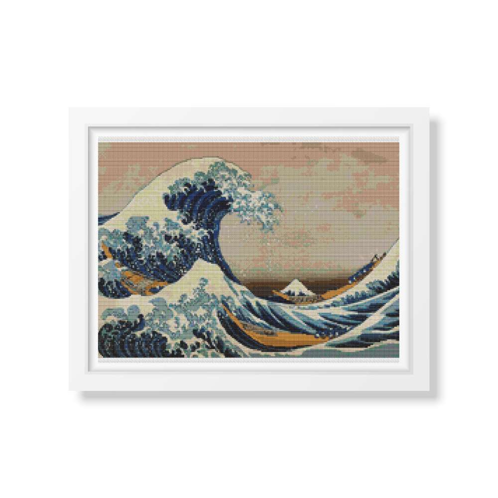 The Great Wave off Kanagawa Cross Stitch Kit | Katsushika Hokusai