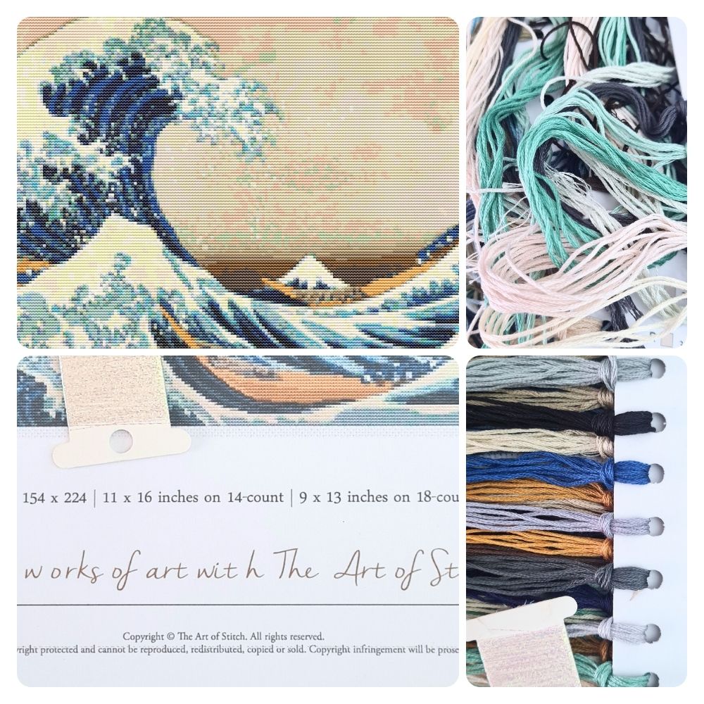 The Great Wave off Kanagawa Cross Stitch Kit | Katsushika Hokusai