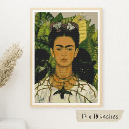 Self Portrait with a Necklace of Thorns Cross Stitch Pattern
