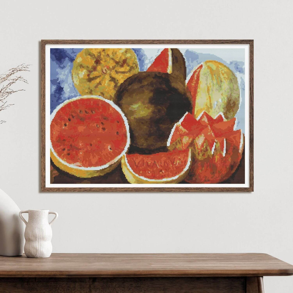 Viva La Vida Watermelons Cross Stitch Pattern - Premium Cross Stitch Pattern - Frida Kahlo