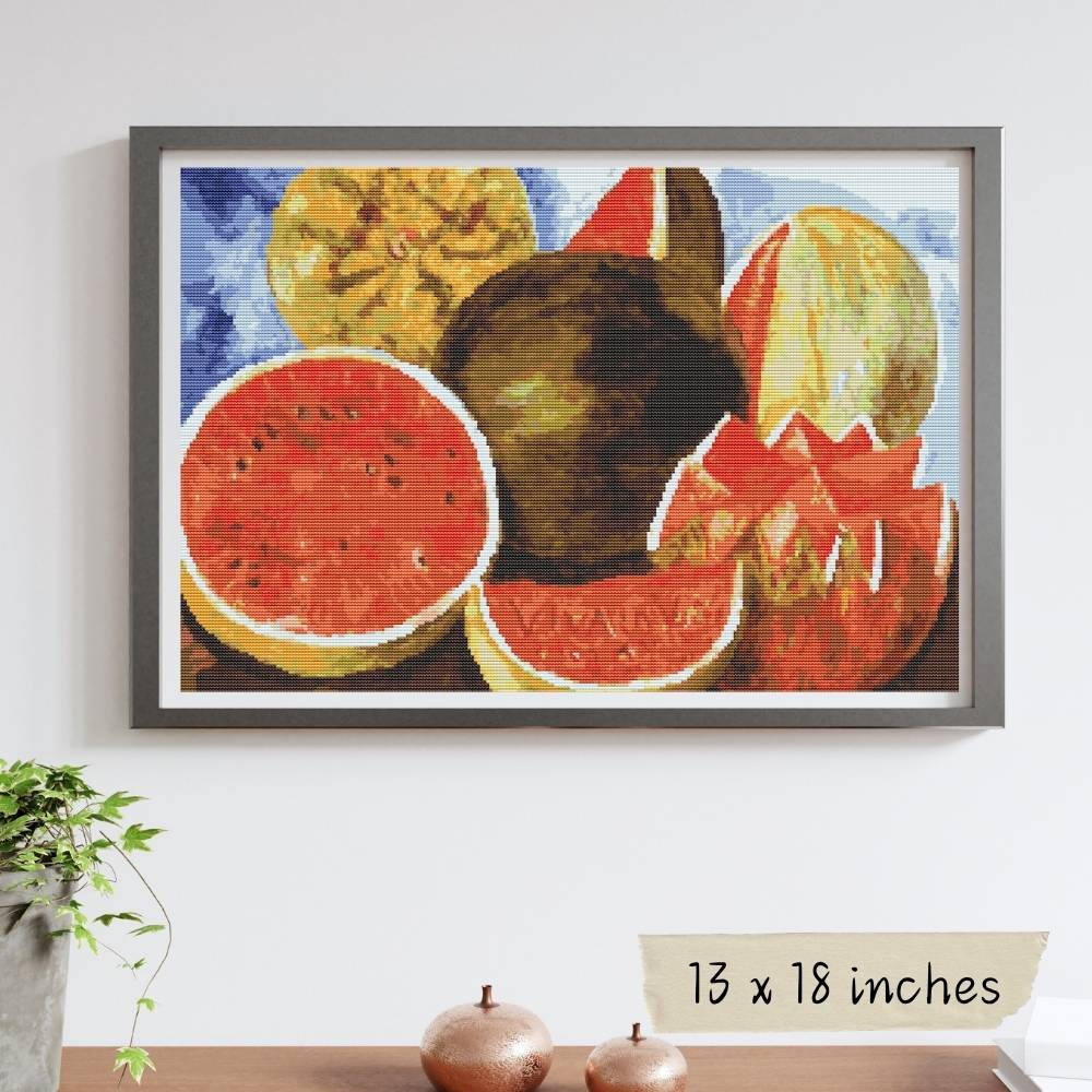 Viva La Vida Watermelons Cross Stitch Pattern