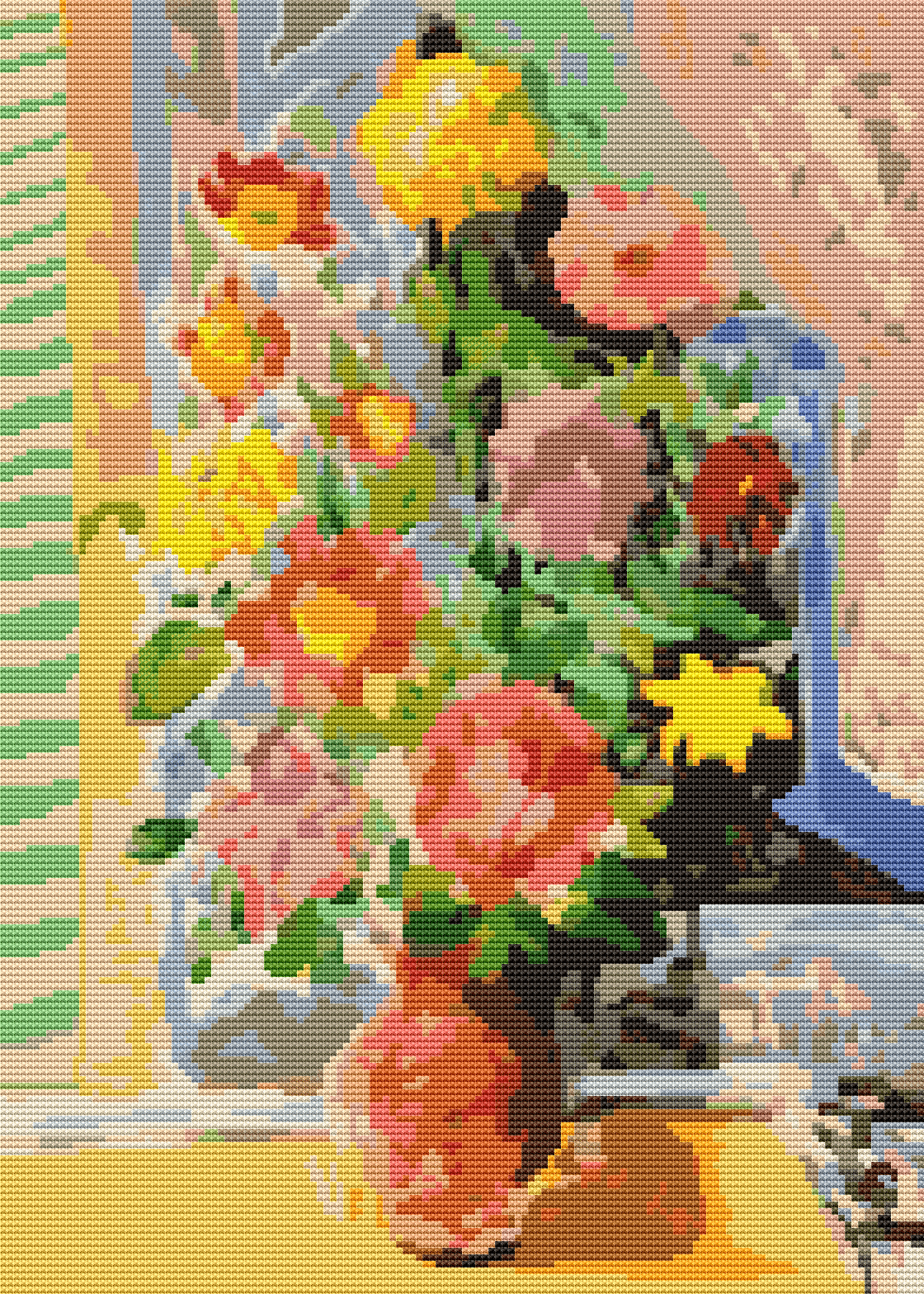 Grand Bouquet Cross Stitch Kit | Moise Kisling