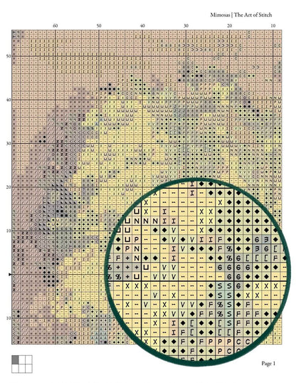 Mimosas Cross Stitch Pattern - Premium Cross Stitch Pattern - Moise Kisling