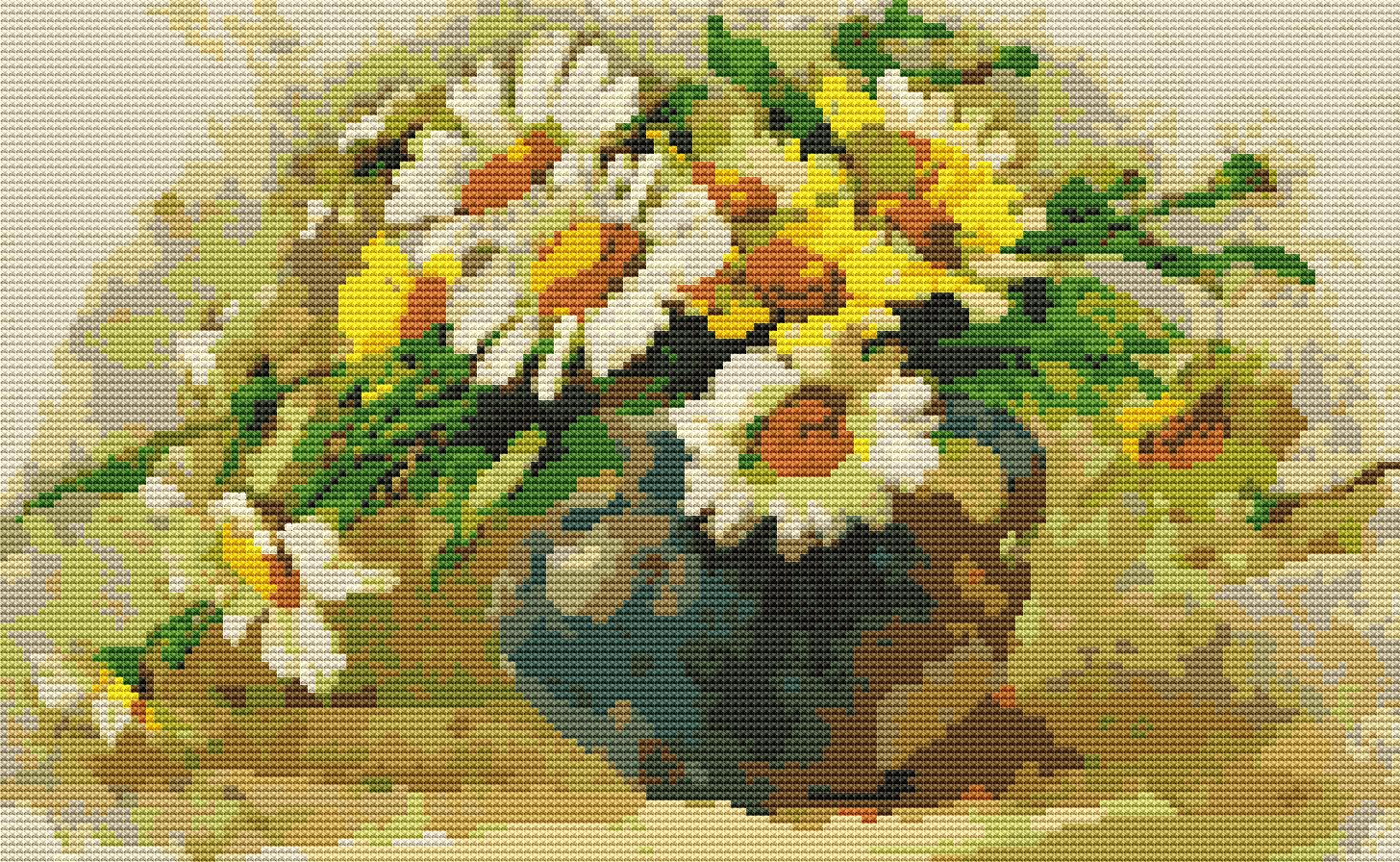 Daisies Cross Stitch Kit | Catharina Klein