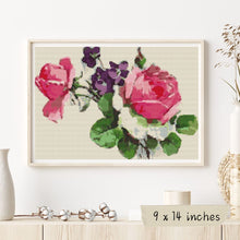 Pink Roses Cross Stitch Kit | Catharina Klein