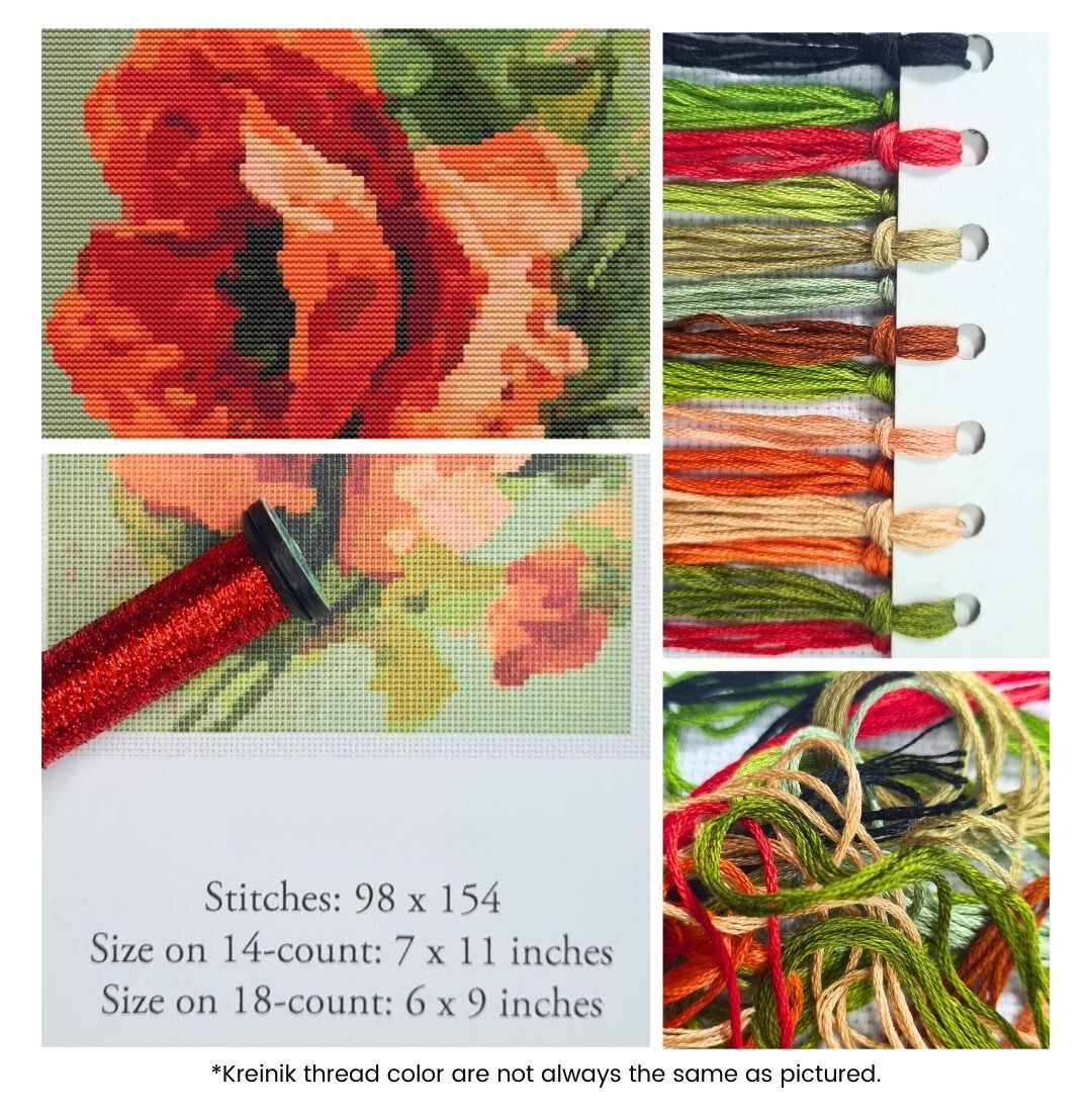 Poppies Cross Stitch Kit | Catharina Klein