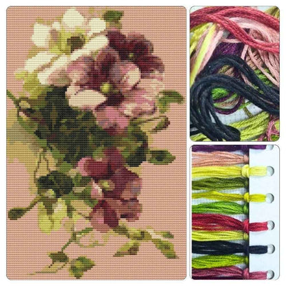 Clematis Cross Stitch Kit