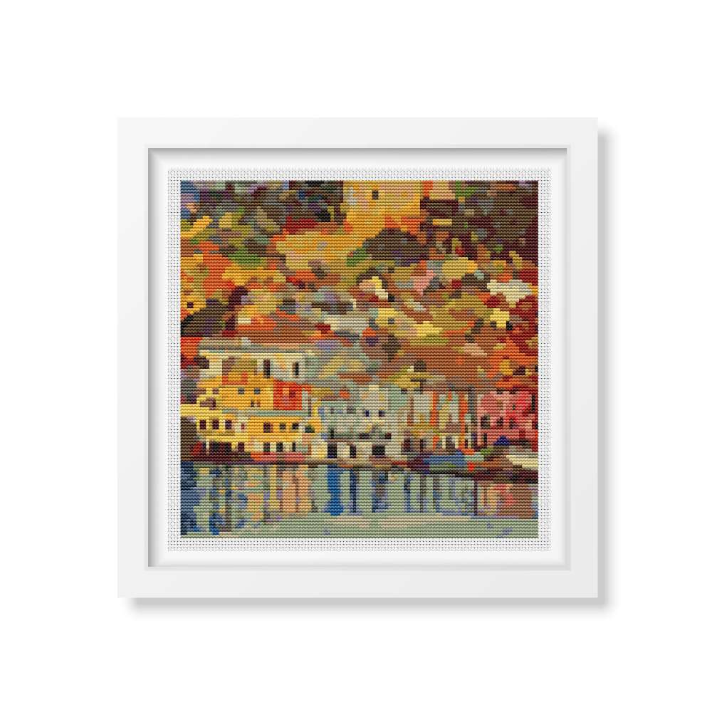 Malcesine Cross Stitch Kit | Gustav Klimt