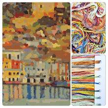 Malcesine Cross Stitch Kit - Premium Cross Stitch Kit - Gustav Klimt