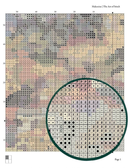 Malcesine Cross Stitch Pattern - Premium Cross Stitch Pattern - Gustav Klimt