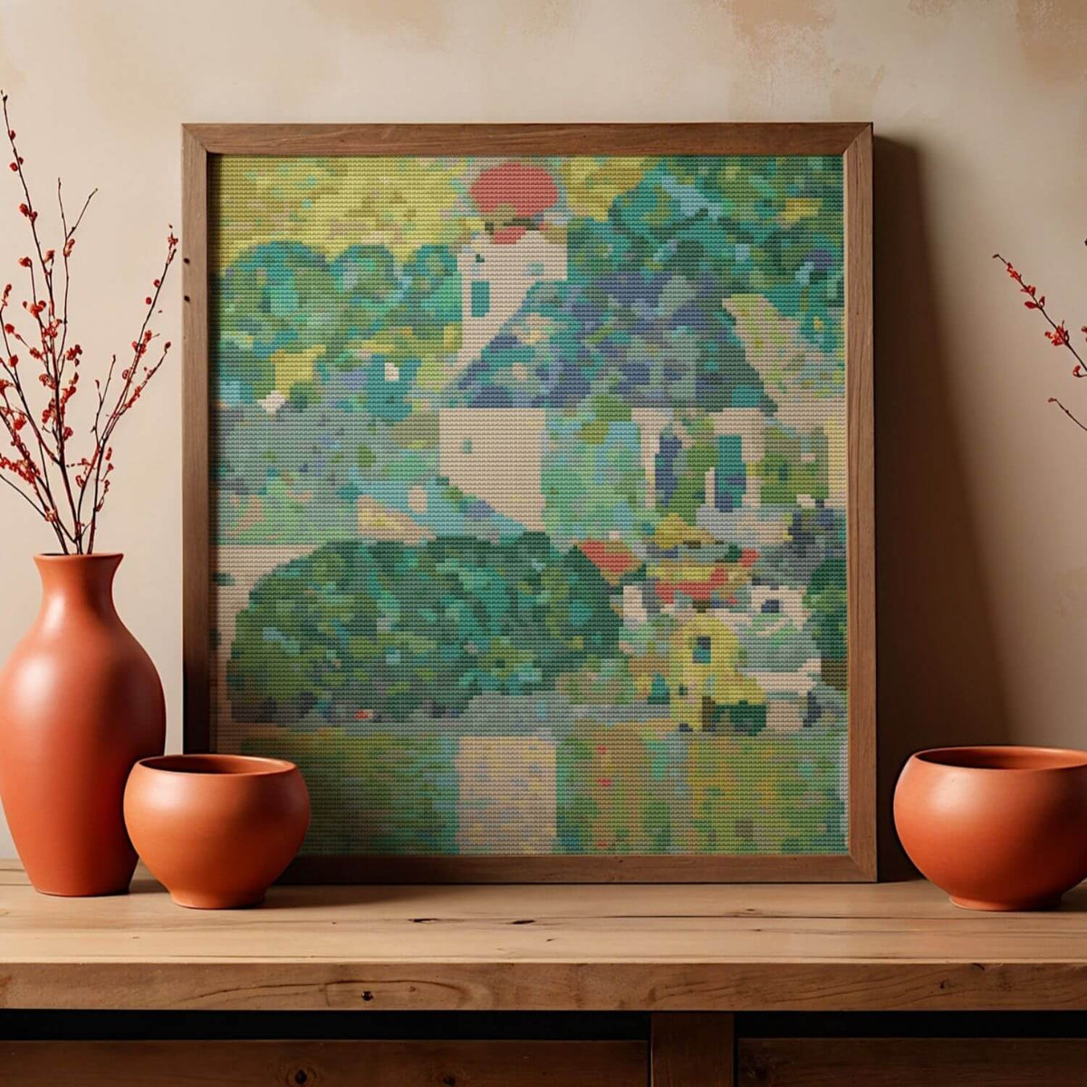 Church in Unterach Cross Stitch Pattern - Premium Cross Stitch Pattern - Gustav Klimt