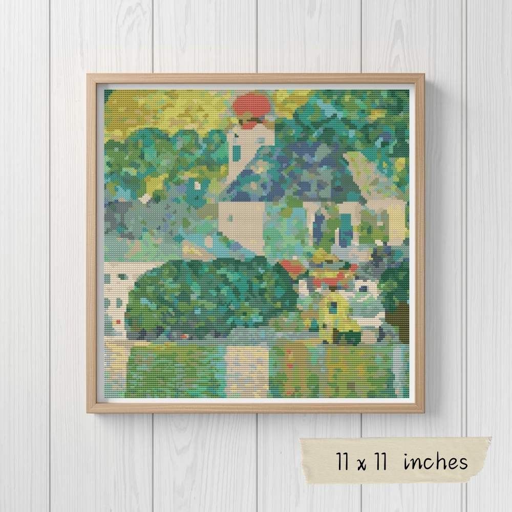 Church in Unterach Cross Stitch Kit