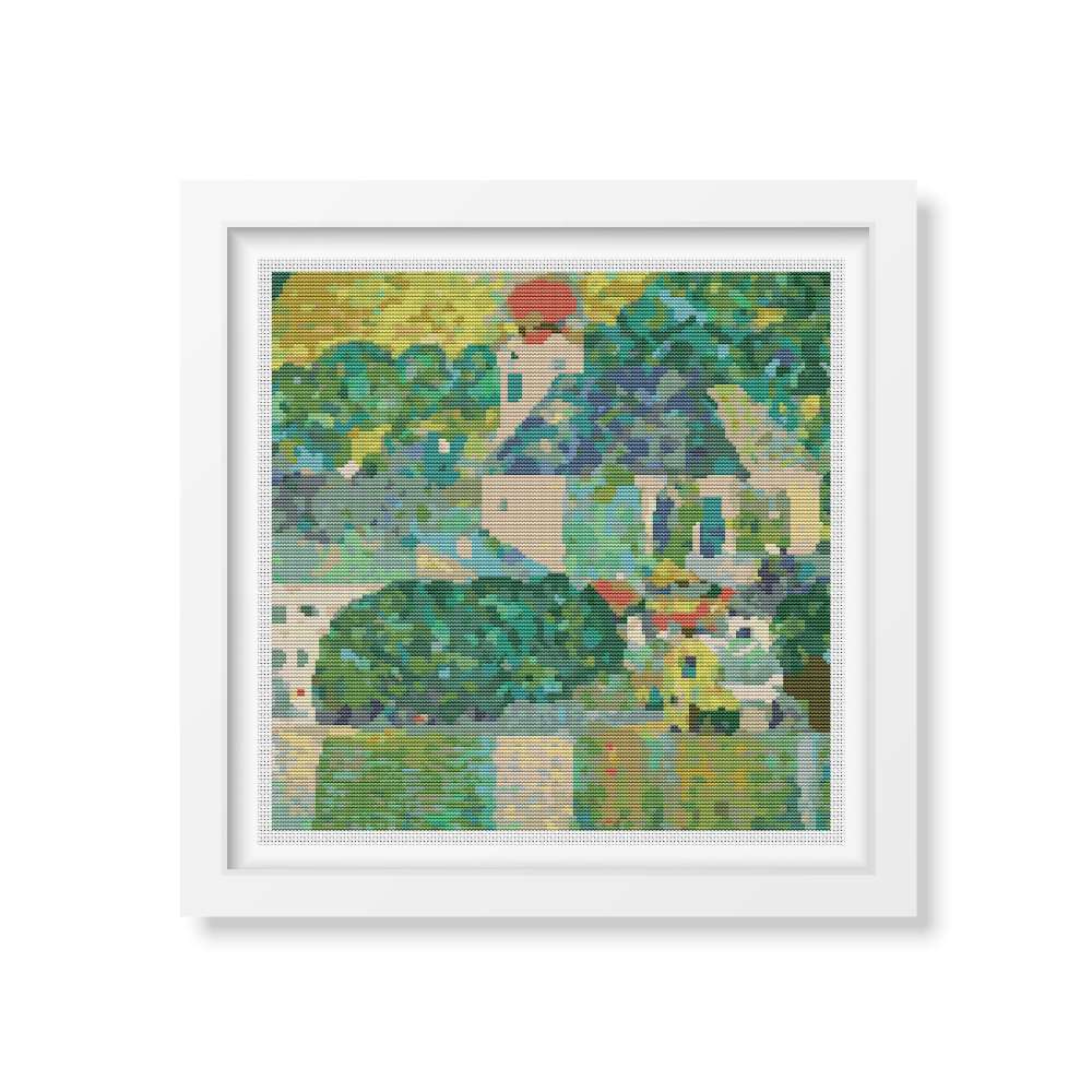 Church in Unterach Cross Stitch Kit | Gustav Klimt