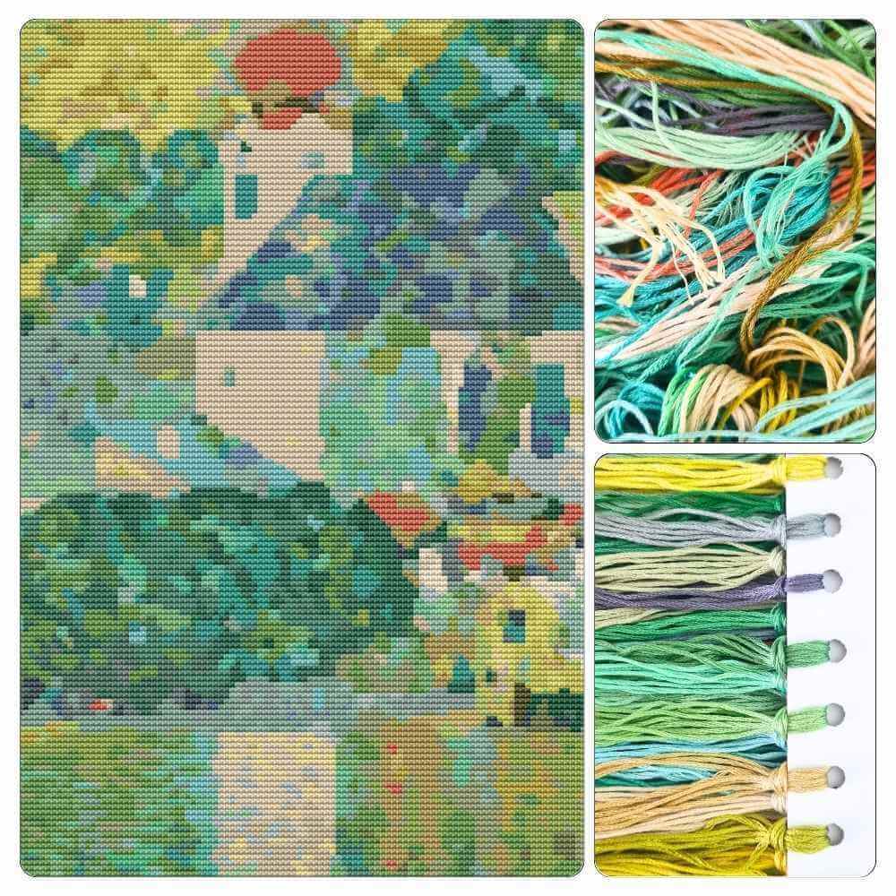 Church in Unterach Cross Stitch Kit