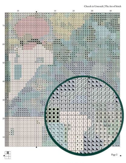 Church in Unterach Cross Stitch Pattern - Premium Cross Stitch Pattern - Gustav Klimt